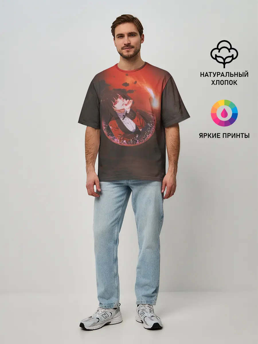 Мужская футболка оверсайз / Kakegurui Yumeko Jabami art