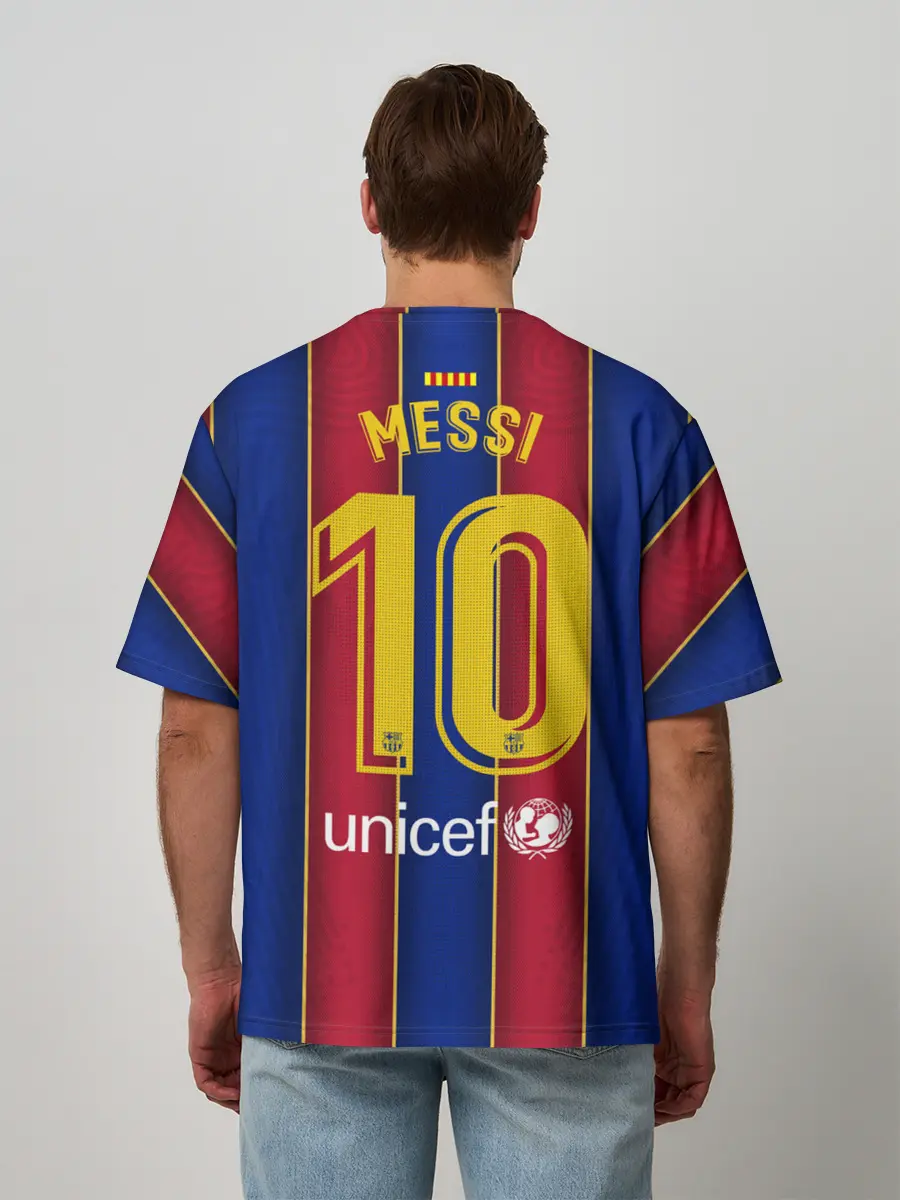 Мужская футболка оверсайз / Messi home 20-21