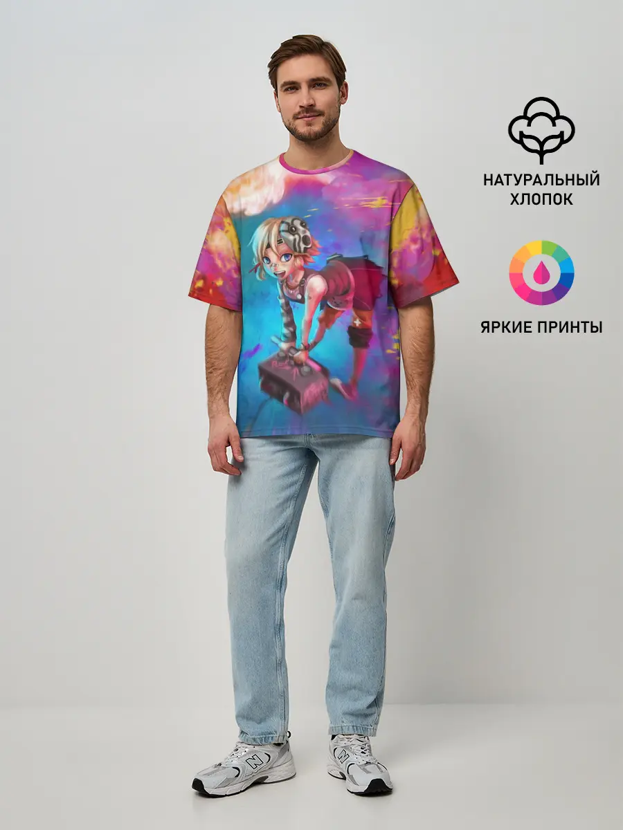 Мужская футболка оверсайз / Tiny Tina and the bomb