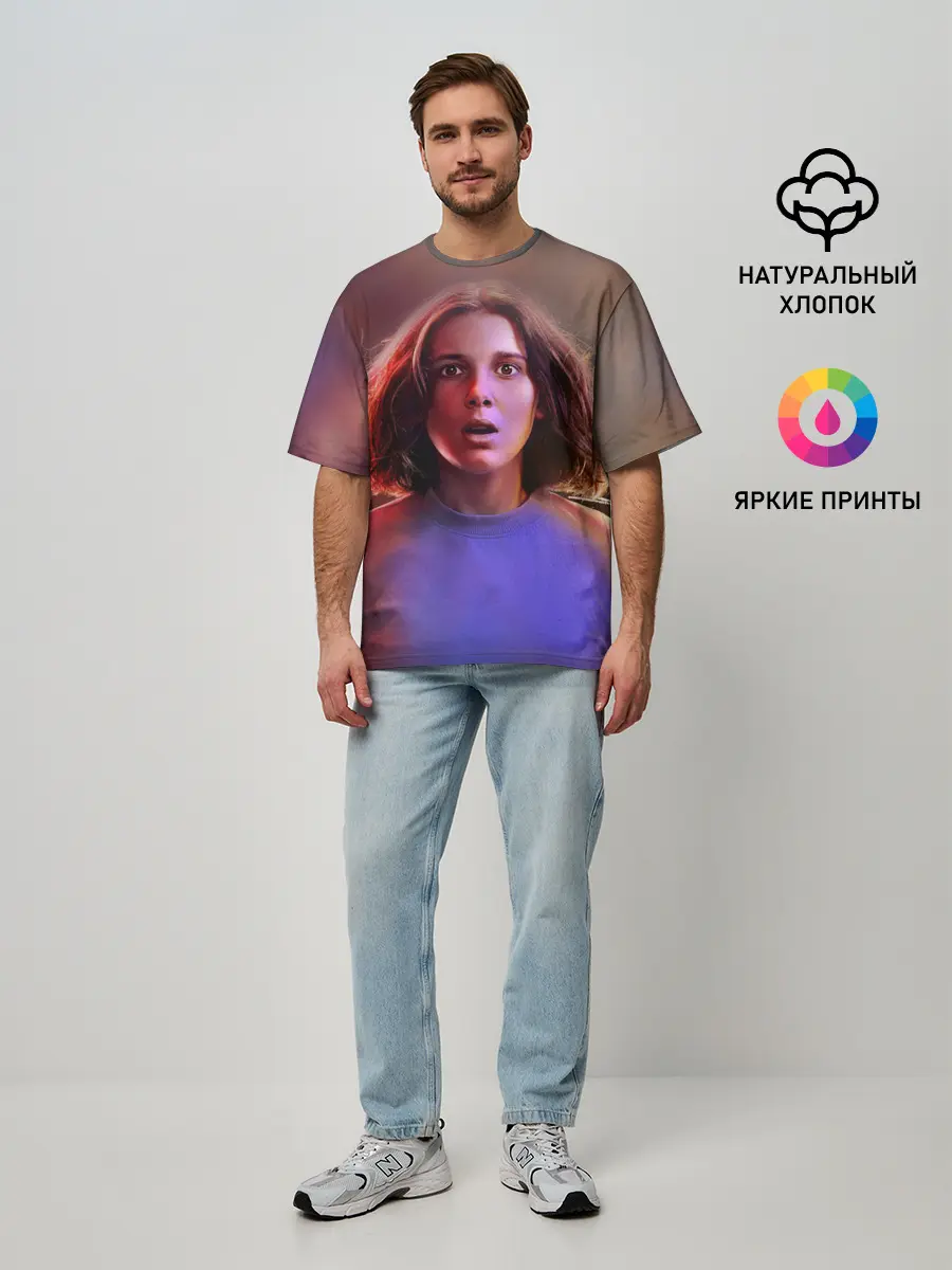 Мужская футболка оверсайз / STRANGER THINGS