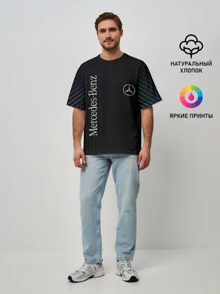Мужская футболка оверсайз / Mercedes