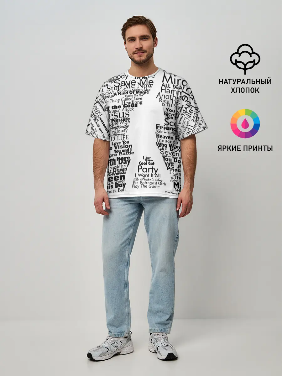 Мужская футболка оверсайз / Queen