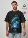 Мужская футболка оверсайз / ALIEN