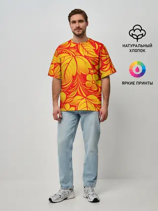 Мужская футболка оверсайз / НАЦИОНАЛЬНЫЙ УЗОР
