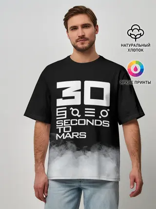 Мужская футболка оверсайз / 30 Seconds To Mars