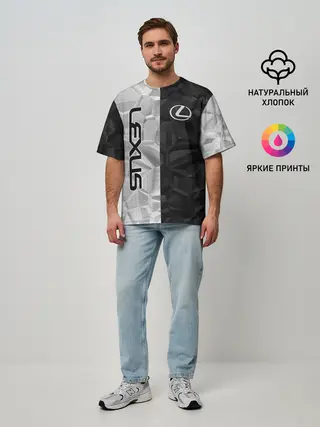 Мужская футболка оверсайз / Lexus | Лексус