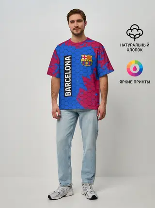 Мужская футболка оверсайз / BARCELONA