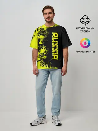 Мужская футболка оверсайз / Russia