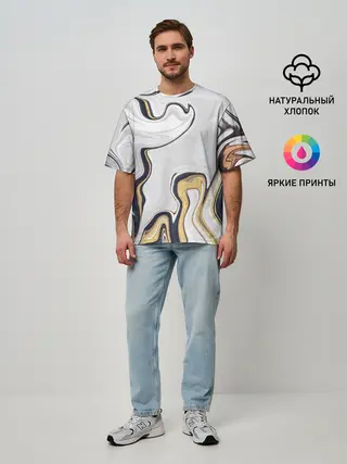 Мужская футболка оверсайз / Абстракция