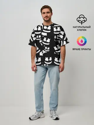 Мужская футболка оверсайз / Marshmello