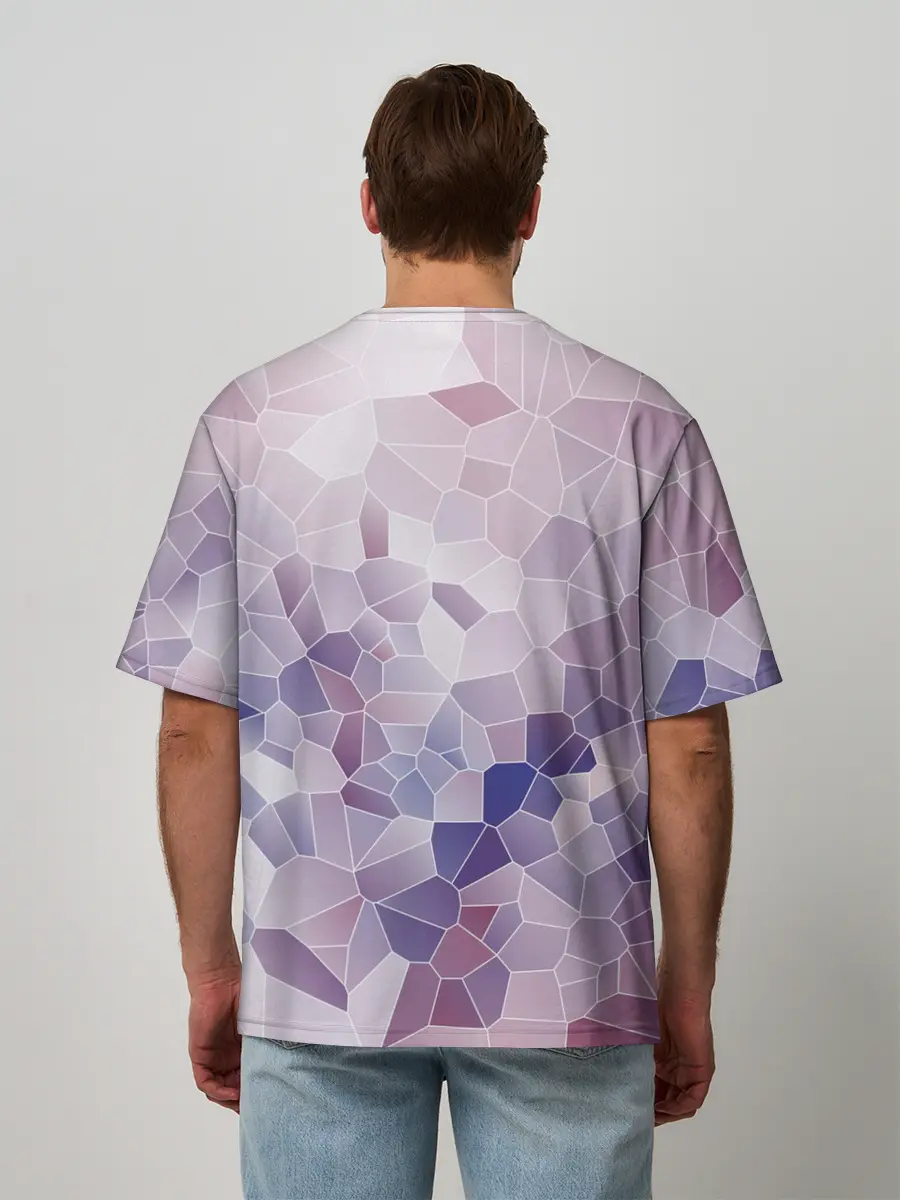 Мужская футболка оверсайз / Узор Мозаика