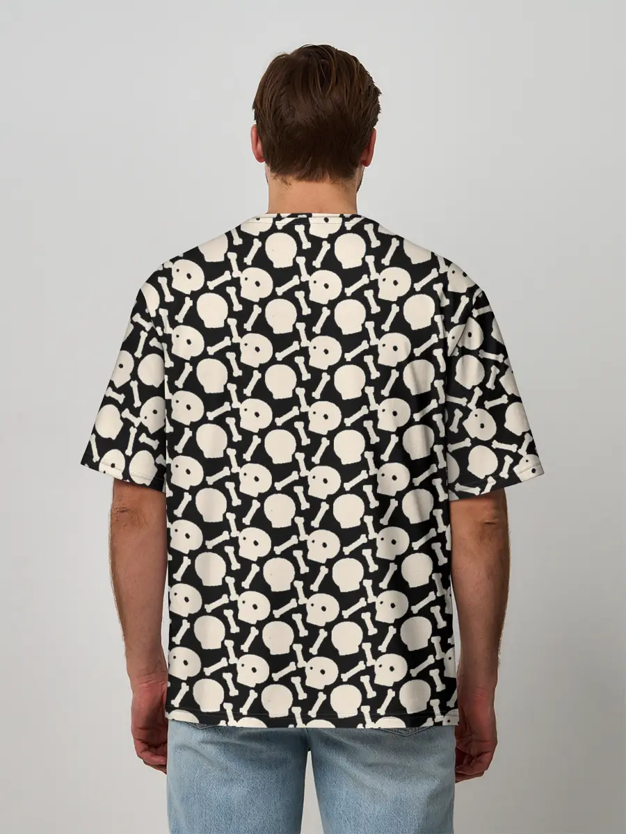 Мужская футболка оверсайз / Patern Halloween 25