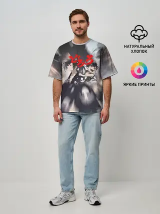 Мужская футболка оверсайз / Хяккимару | Такебо