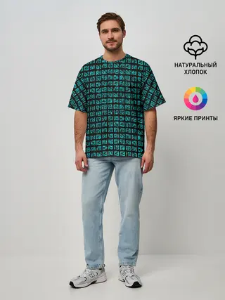 Мужская футболка оверсайз / Руны