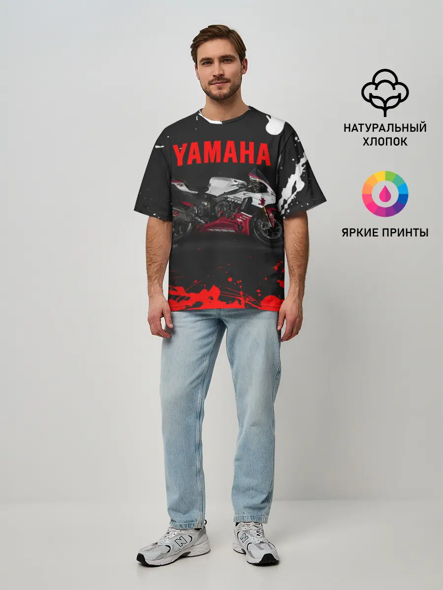 Мужская футболка оверсайз / YAMAHA [004]