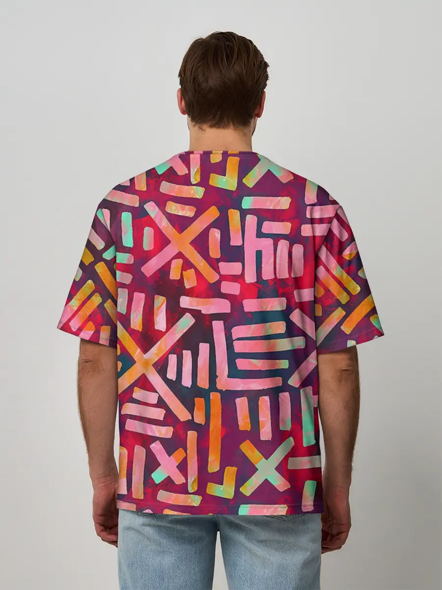 Мужская футболка оверсайз / Geometry