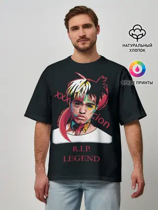 Мужская футболка оверсайз / XXXTentacion / RIP Legend 2