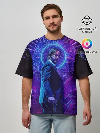 Мужская футболка оверсайз / John Wick