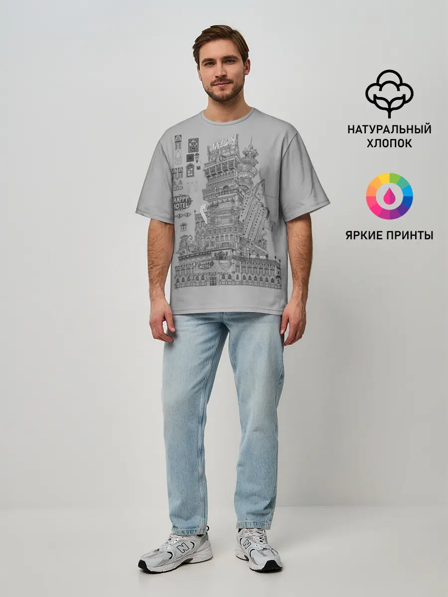 Мужская футболка оверсайз / Hazbin Hotel