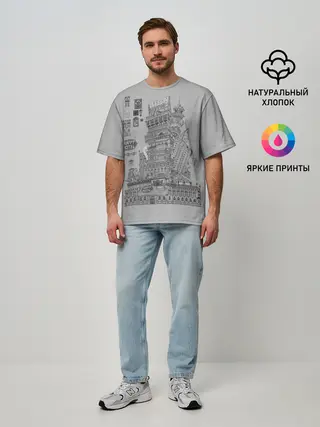 Мужская футболка оверсайз / Hazbin Hotel