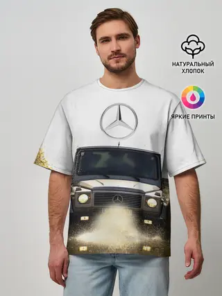 Мужская футболка оверсайз / Mercedes