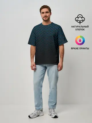 Мужская футболка оверсайз / Броня / Кольчуга