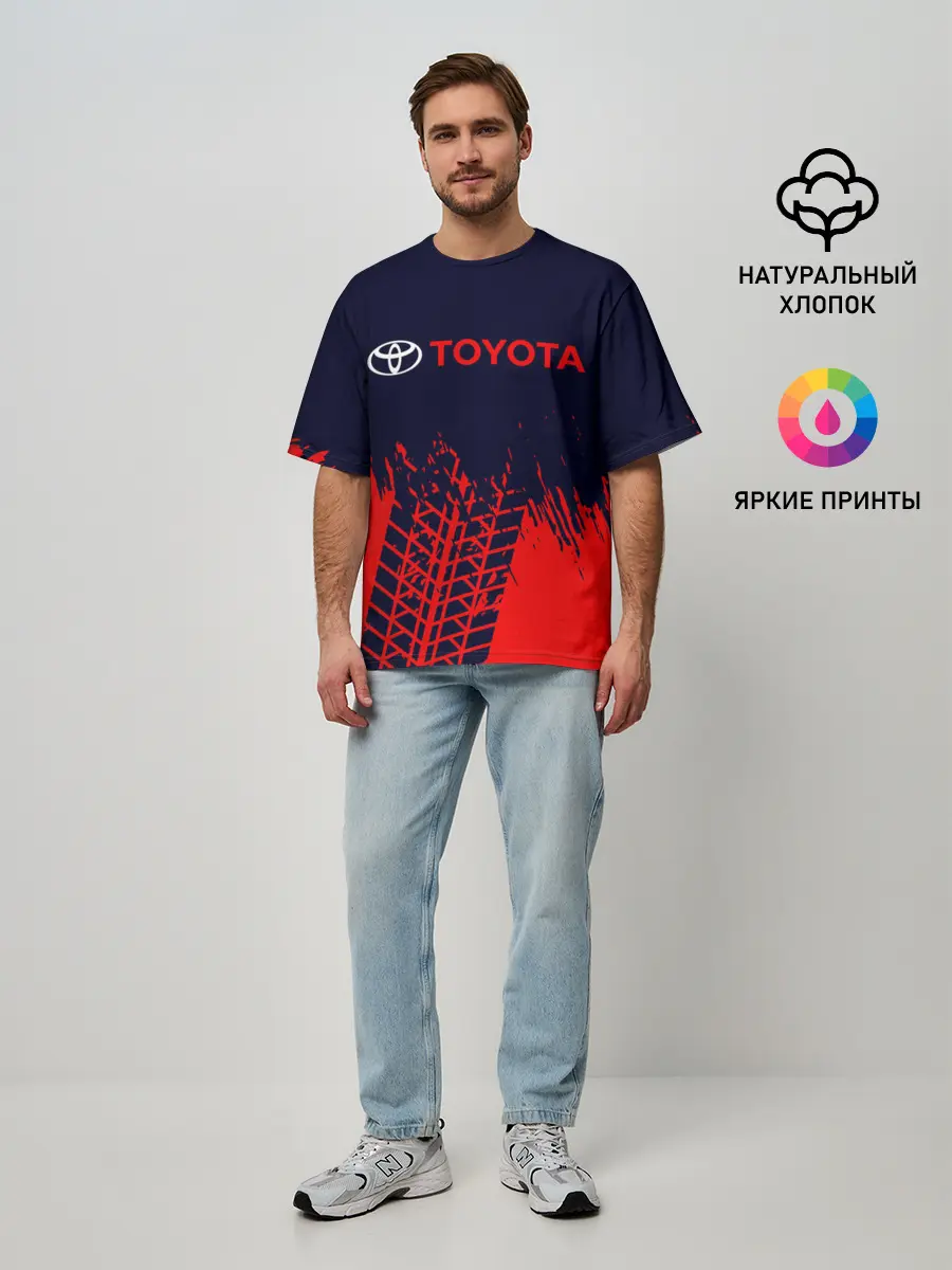 Мужская футболка оверсайз / TOYOTA / ТОЙОТА