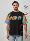 Мужская футболка оверсайз / POP IT / SIMPLE DIMPLE