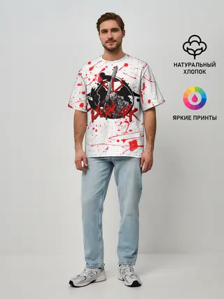 Мужская футболка оверсайз / BERSERK брызги краски