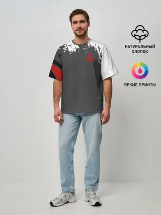 Мужская футболка оверсайз / MITSUBISHI SPORT