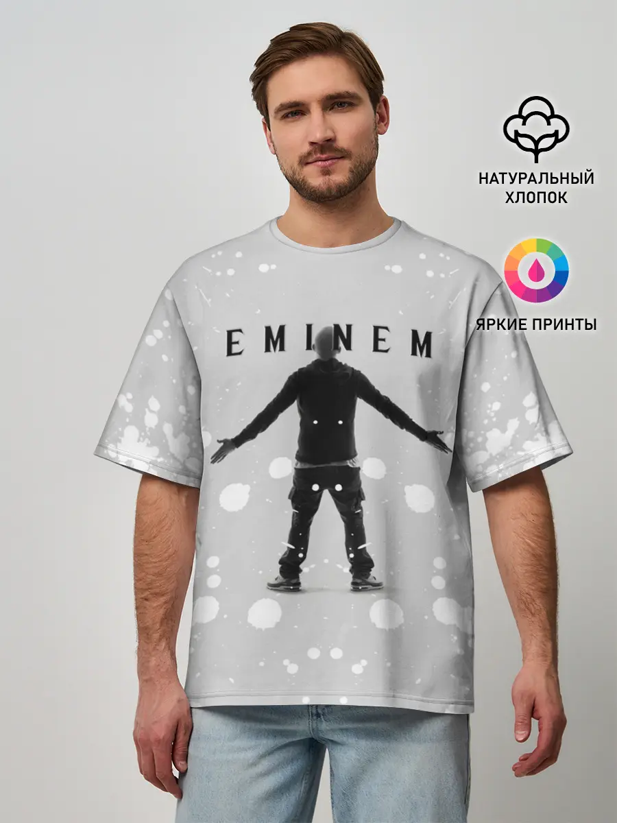 Мужская футболка оверсайз / EMINEM | ЭМИНЕМ