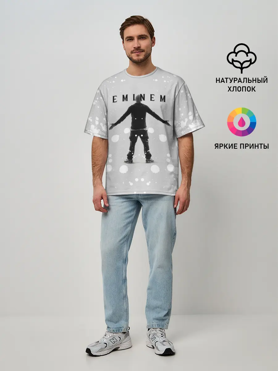 Мужская футболка оверсайз / EMINEM | ЭМИНЕМ