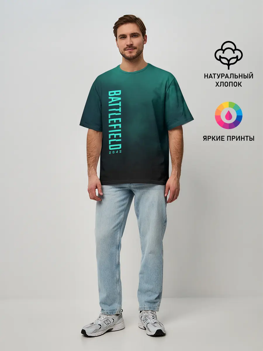 Мужская футболка оверсайз / BattleField 6