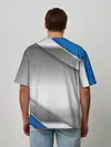 Мужская футболка оверсайз / 3D СЕРЕБРО BLUE LINES