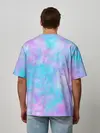 Мужская футболка оверсайз / Мрамор Tie Dye