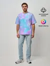 Мужская футболка оверсайз / Мрамор Tie Dye