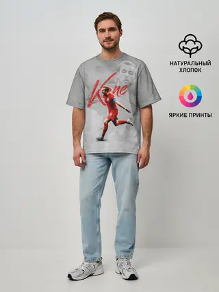 Мужская футболка оверсайз / Harry Kane footballer
