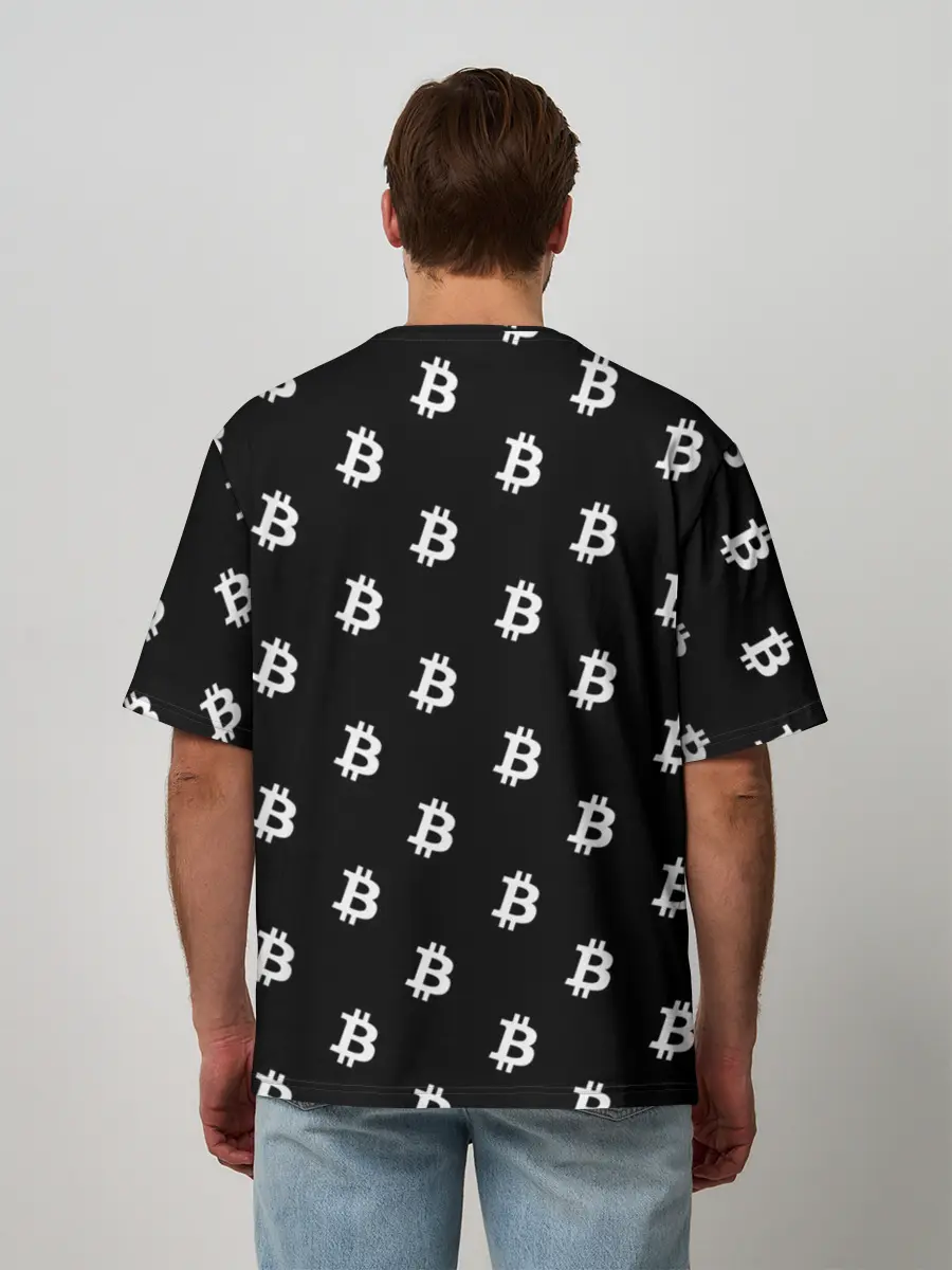 Мужская футболка оверсайз / BITCOIN CRYPTOCURRENCE