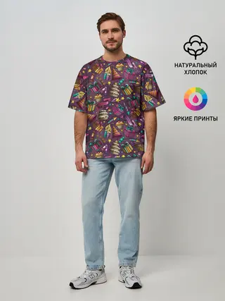 Мужская футболка оверсайз / День Рождения