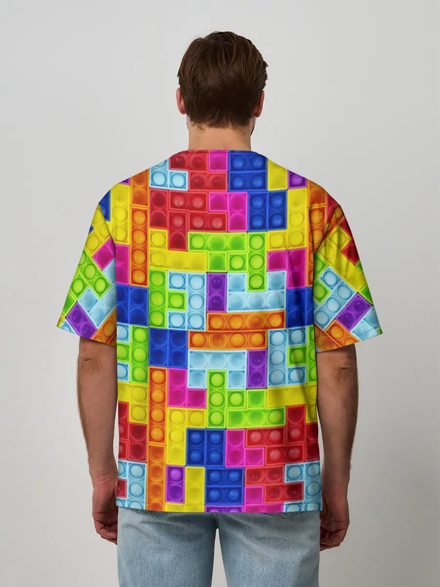 Мужская футболка оверсайз / POP IT | ПОП ИТ ПАЗЛ