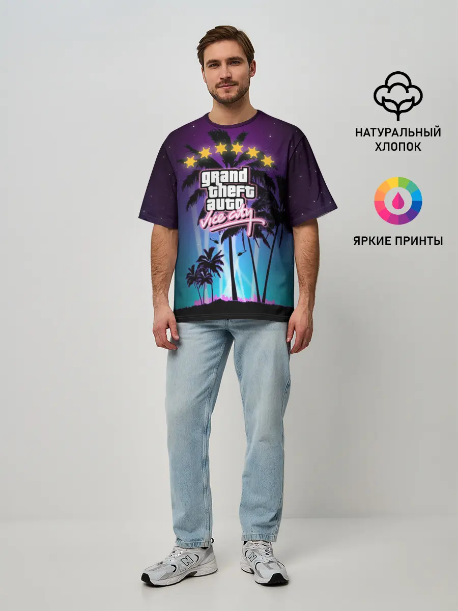 Мужская футболка оверсайз / GTA Vice City