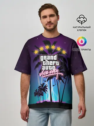 Мужская футболка оверсайз / GTA Vice City