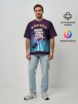 Мужская футболка оверсайз / GTA Vice City