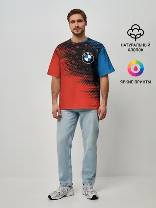 Мужская футболка оверсайз / BMW / БМВ