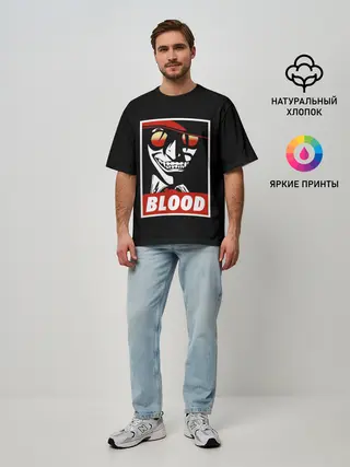 Мужская футболка оверсайз / Алукард Blood