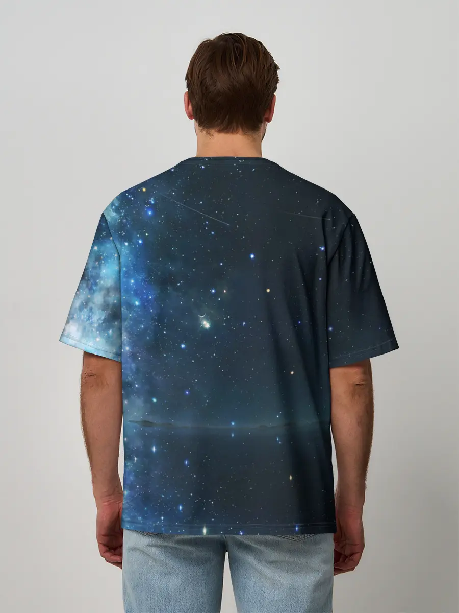 Мужская футболка оверсайз / Космос