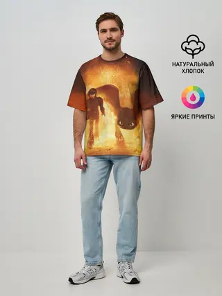 Мужская футболка оверсайз / Как приручить дракона