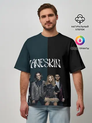 Мужская футболка оверсайз / Maneskin. New heroes
