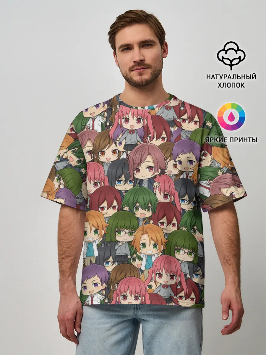 Мужская футболка оверсайз / Horimiya Chibi