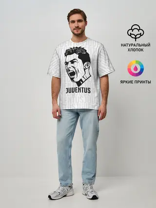 Мужская футболка оверсайз / RONALDO JUVE SPORT